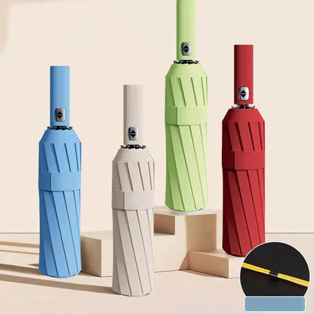 Guarda Chuva Automático Abre E Fecha Reforçado Contra Vento Proteção Solar Blackout - M