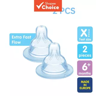 【2 peças】MAM Bico de Bebê a partir de 6+m - SUPER FLUXO RÁPIDO com 2 peças diâmetro de 52mm bico largo de pato em Oferta na Shopee