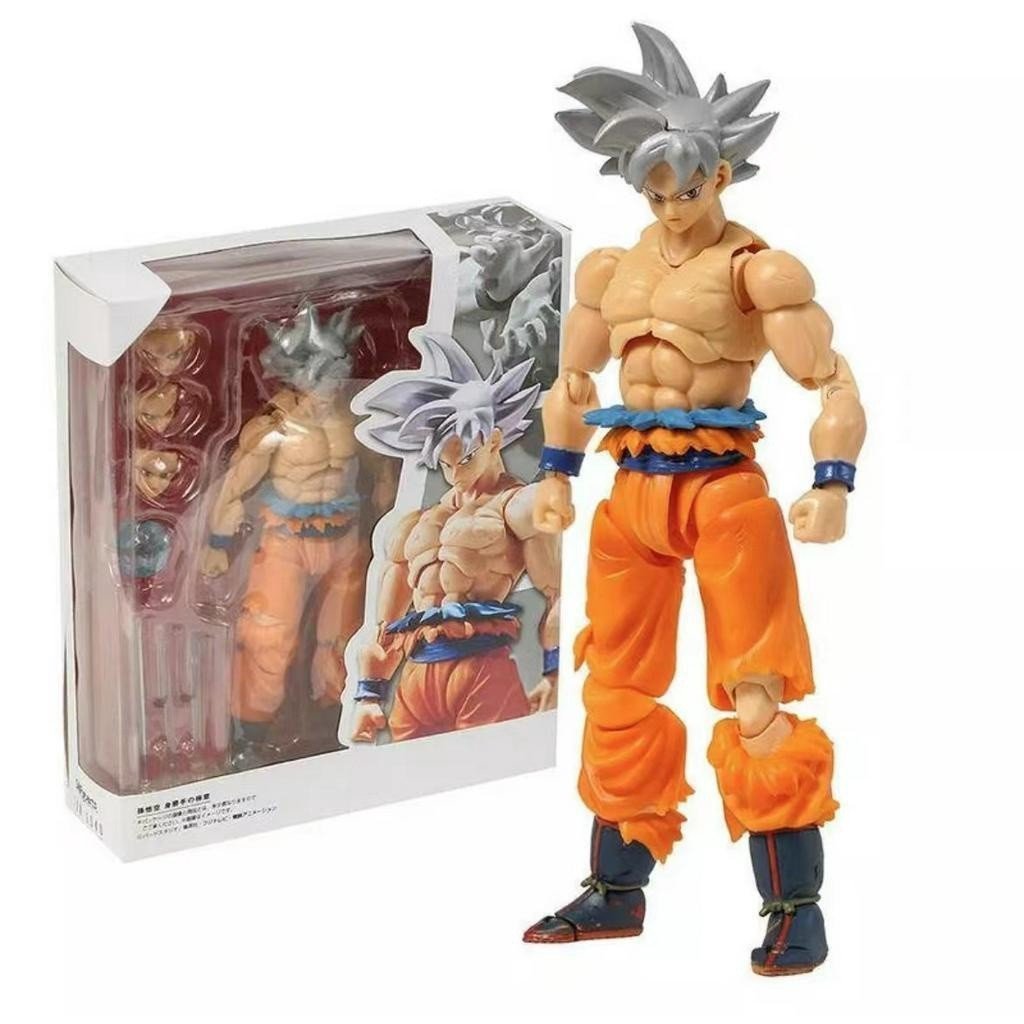 Anime Goku Instinto Superior Articulado + Acessorios 15 cm Boneco ...