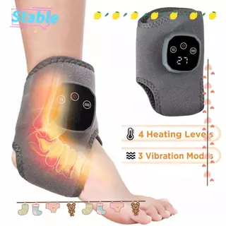 Massageador De Pés Estável , Calor Elétrico E Vibração , 4 Níveis De , Tornozelo , Terapia De Compressa Quente Infraverm