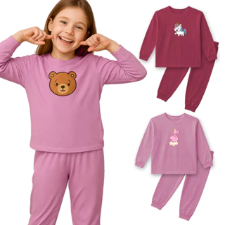 KIT SORTIDO 4 PEÇAS - CONJUNTO PIJAMA INFANTIL MENINA (2 Conjuntos) em Oferta na Shopee