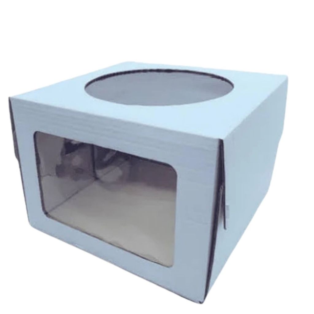 Caixa para Bolo 32,5x32,5x20cm com Visor Duplo Cia dos Produ