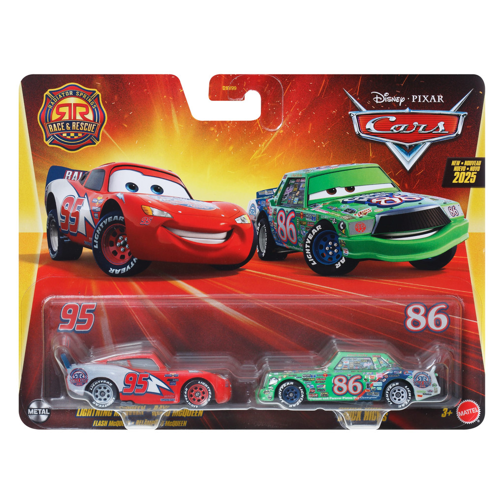 Disney Pixar Cars Lighting McQueen & Chick Hicks - Race e Rescue