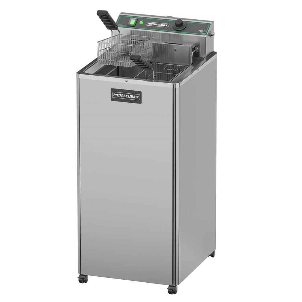 Fritador Industrial Zona Fria de Óleo Elétrico FOE15 P Metal