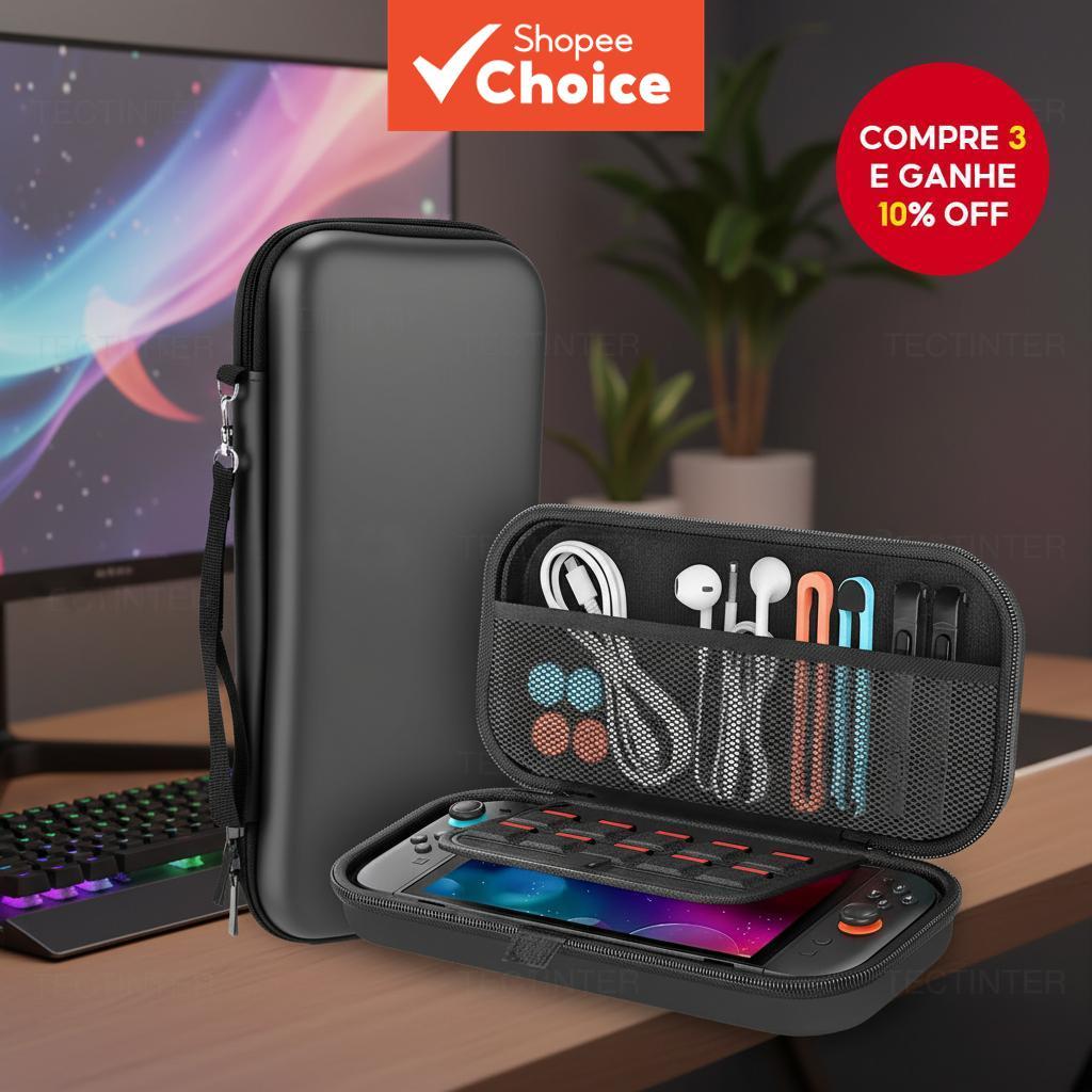 Estojo EVA à Prova de Choque para Nintendo Switch 2, Bolsa Protetora ...