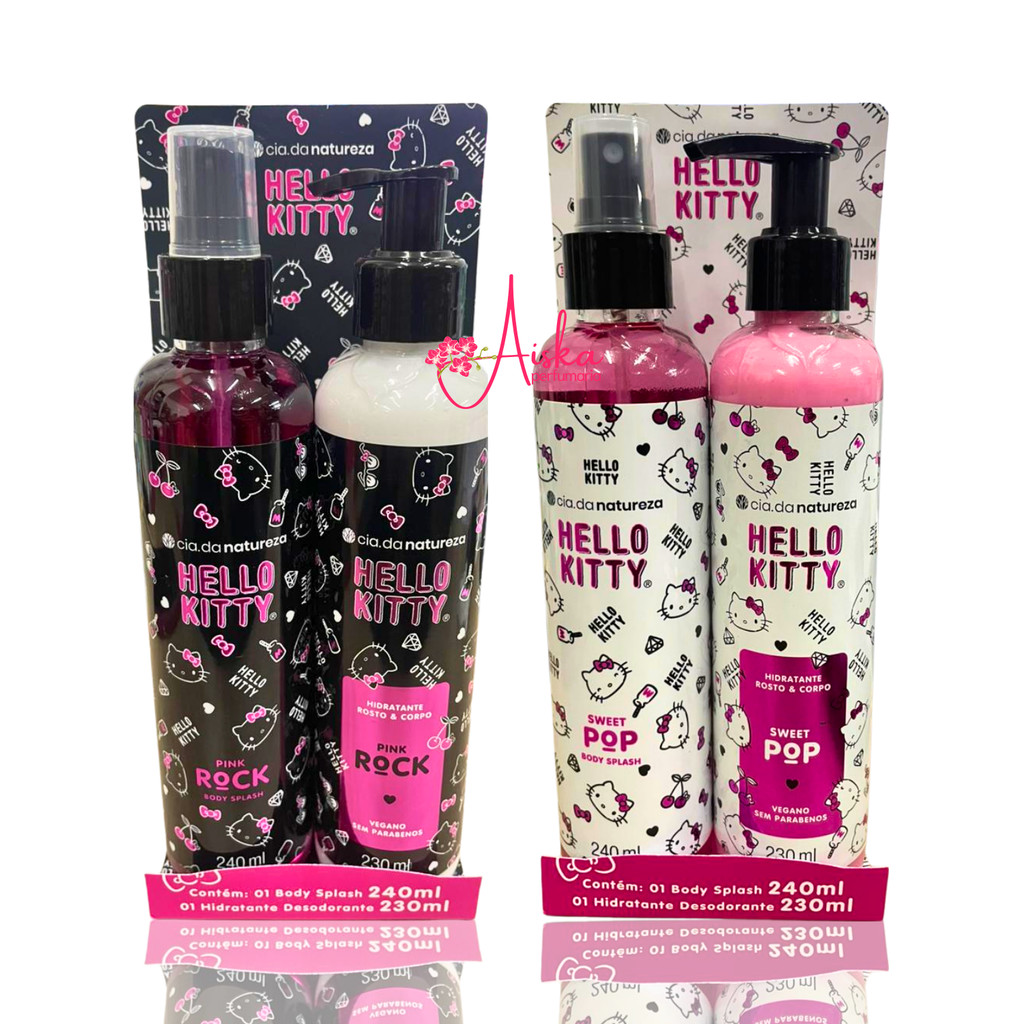 Cia da Naureza Hello Kitty KIT 1 Body Splash Spray 240ml + 1
