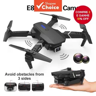 Drone E88 Pro HD com Câmera Dupla, Posicionamento WiFi FPV e Modo de Manutenção de Altura, Quadcopter RC Profissional.