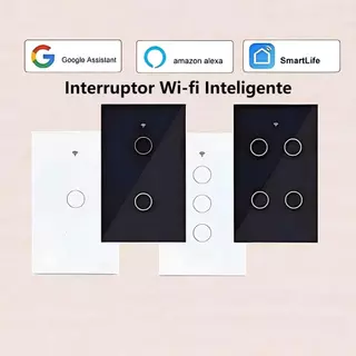 Interruptor Inteligente Touch Wi-Fi 1/2/3/4 Botão Smart Automação,Compatível Google Alexa Smart Tuya