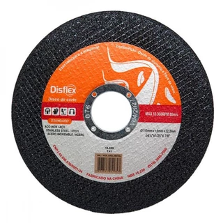Disco de corte fino para metal e inox 4.1/2" x 7/8" x 1,0 mm - 15.059 Disflex em Oferta na Shopee