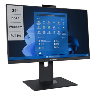 Computador All In One Concórdia Core i5 12400 8GB DDR4 SSD 256GB 23.8'' Full HD Webcam WiFi Windows 11 Pro Preto em Oferta na Shopee