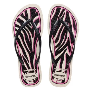 Havaianas Slim Animals Bege Palha/Cinza Dark Métalico em Oferta na Shopee
