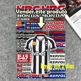 Adesivos Refletivos HRC Decalques para Capacete Adequados para Motocicleta Honda CBR Logo de Carro à Prova d'Água R5U6