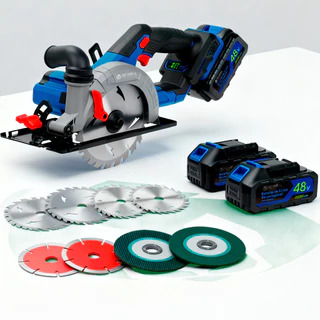 Serra Circular Profissional Several Importados 48v Brushless Com 2 Baterias Recarregáveis