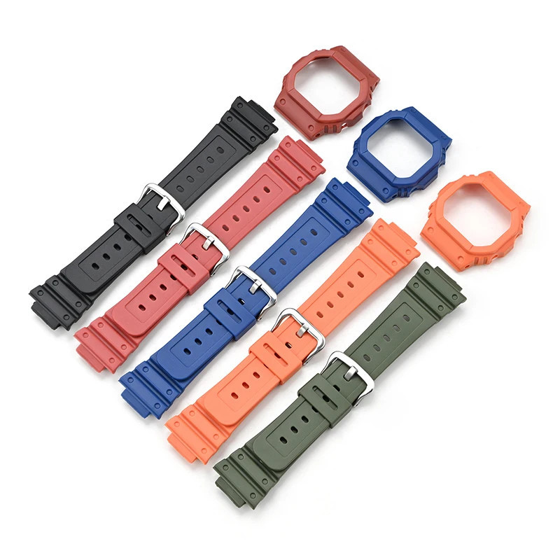 Pulseira + Capa Para Ca-sio DW-5600/5000/5025/5030 GW-B5600 G-5600E M5610/M5600 GLX GB-M5600B TPU