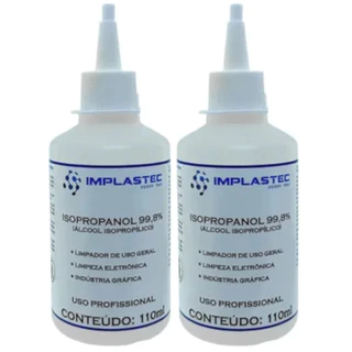KIT 2 Cleaner 110ML Limpeza 99,8% Lava Placa Pci Bga Smd Reballing Circuito Eletrônico Manutenção Implastec
