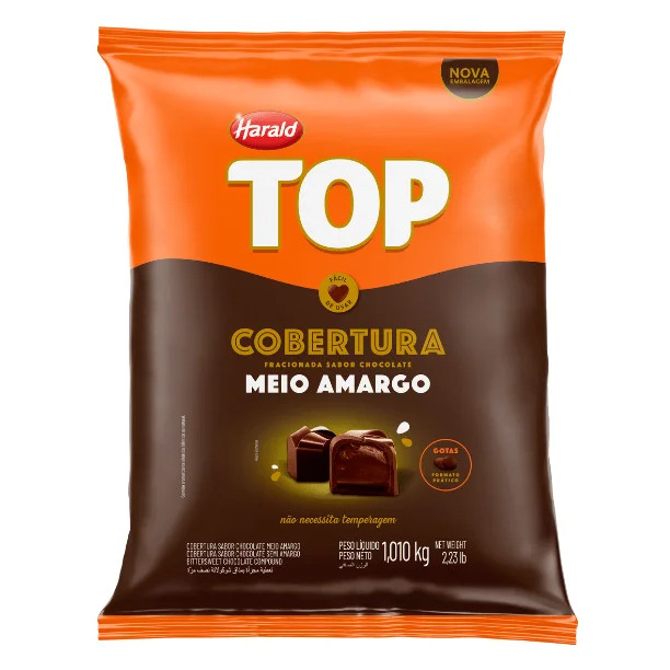 Chocolate Gotas Meio Amargo Top Fracionado 1,01 Kg
