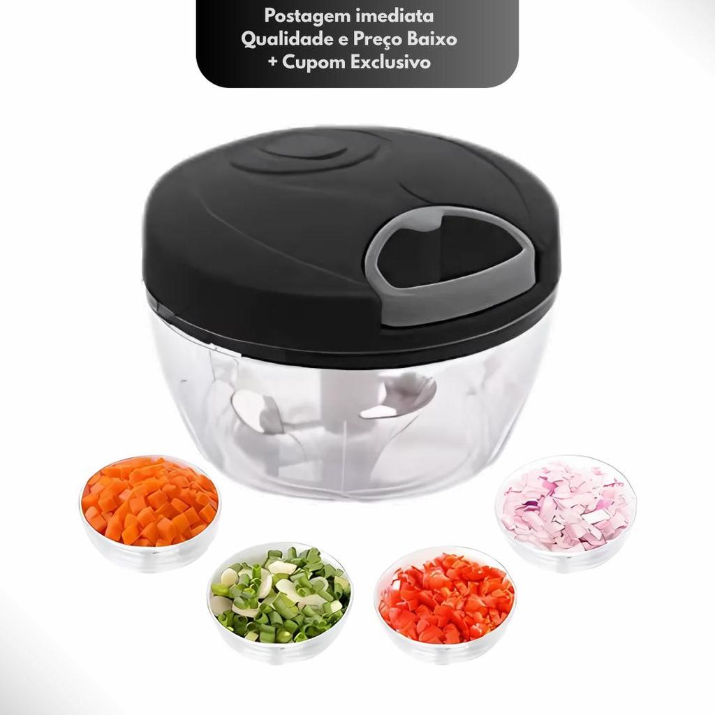 Processador Semiautomático Preto 170ml Compacto Versátil e F