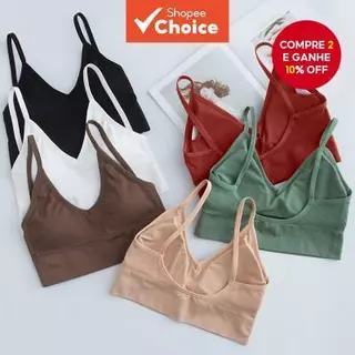 Sutiã Esportivo Sexy Sem Costura-Conforto Fio Para Exercícios E Uso Diário em Oferta na Shopee