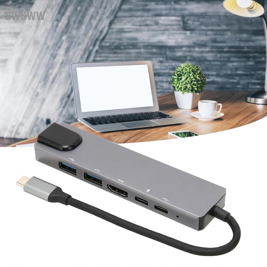 Swsww Docking Hub Interface multimídia Plug and Play USB 3.0 para U ...