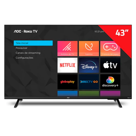 Smart Tv Aoc Roku 43 Polegadas Full Hd Série 5135 43s5135
