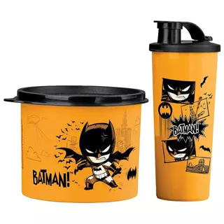 Kit Tupperware Batman Kids Copo 470ml + Pote 500ml em Oferta na Shopee