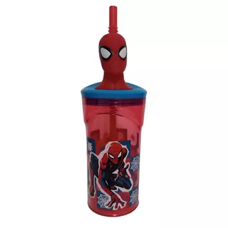 Copo 3D Homem-Aranha Infantil 360ml com Canudo Temático em Oferta na Shopee