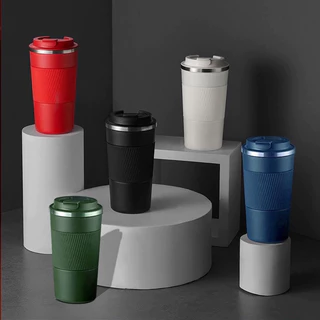 Caneca Copo Térmico com Tampa Ideal para Quente e Frio em Aço Inox--1469