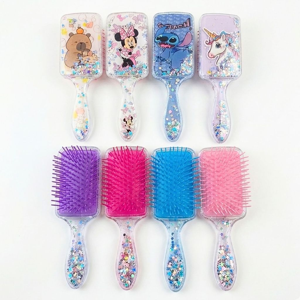 Escova de Cabelo Infantil Desembaraçadora Modelos Personagens com ...