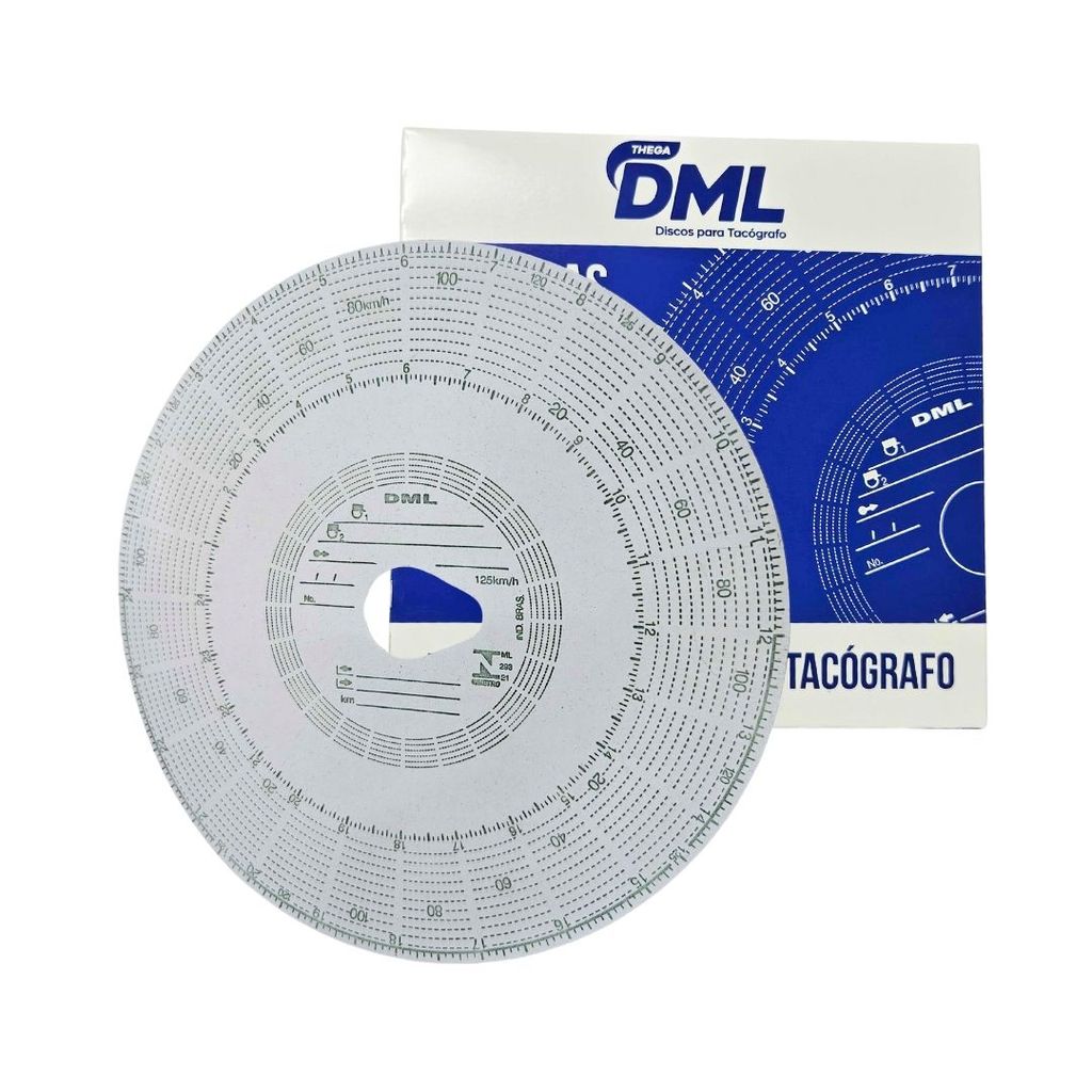 Disco De Tacógrafo Diário 24 Horas 125km x 24 Caixa Com 100 Discos ...