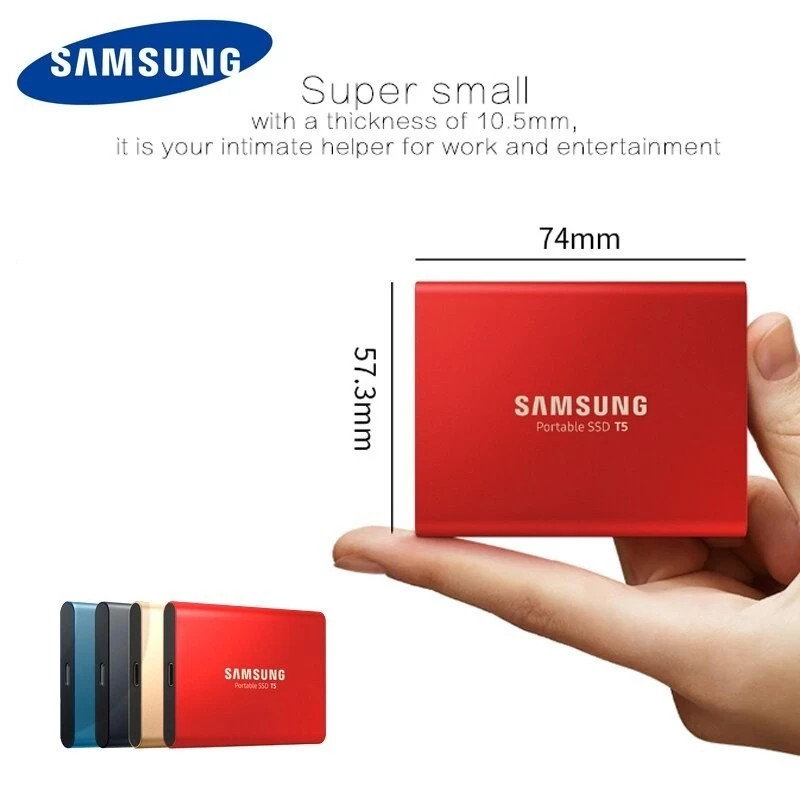 Original💯] SAMSUNG T5 1TB-128TB Unidade SSD Externa De Estado