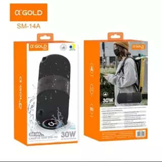 CAIXA DE SOM 30W SEM FIO BLUETOOTH  MARACA A'GOLD SM-14A REGISTENDE A JATO A'GUA em Oferta na Shopee