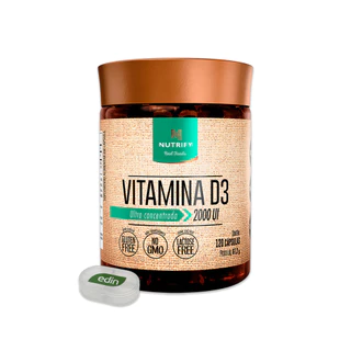 Vitamina D3 2000UI 120 Cápsulas Nutrify