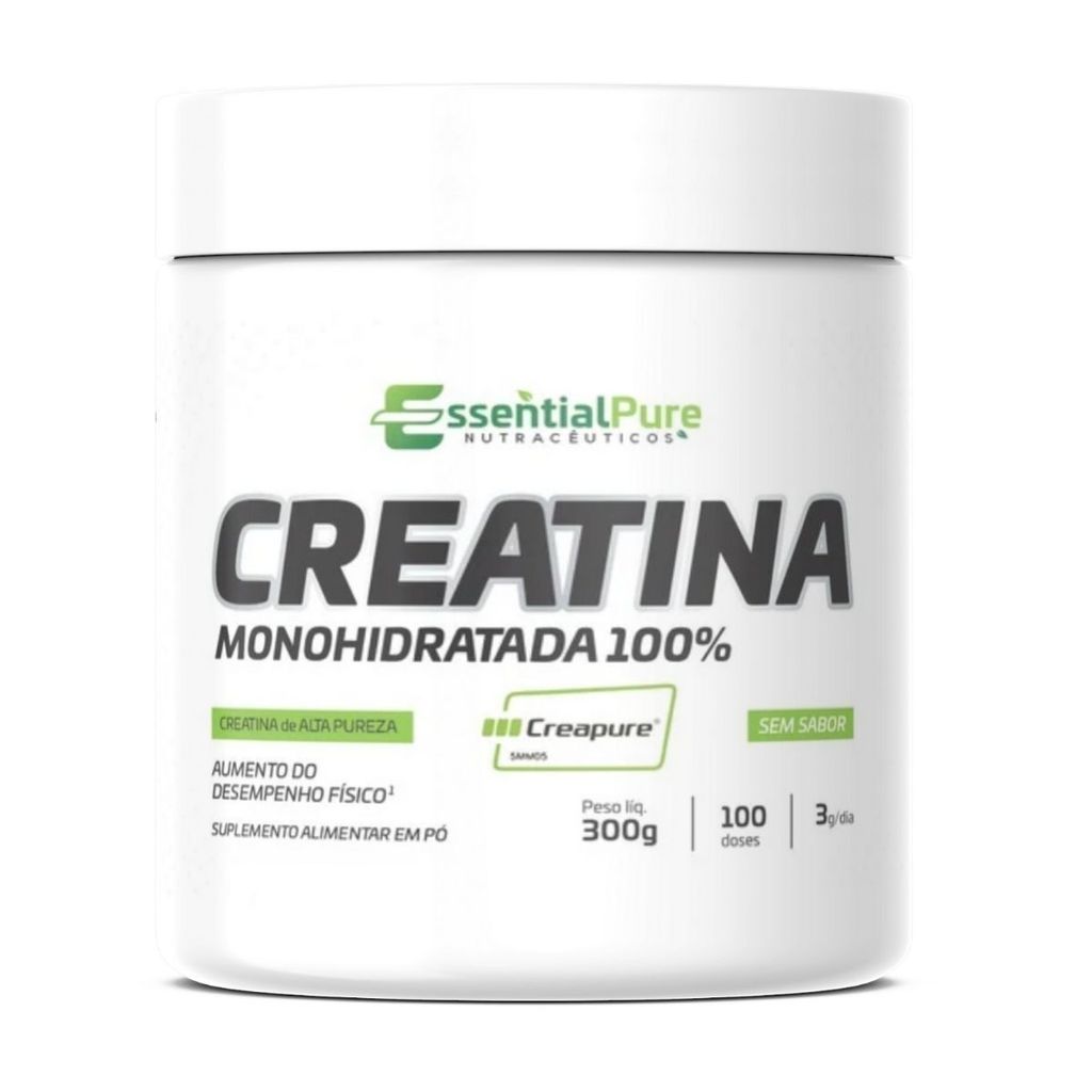 Creatina 300g Monohidratada 100% Pura Sem Sabor Creapure - Essential ...