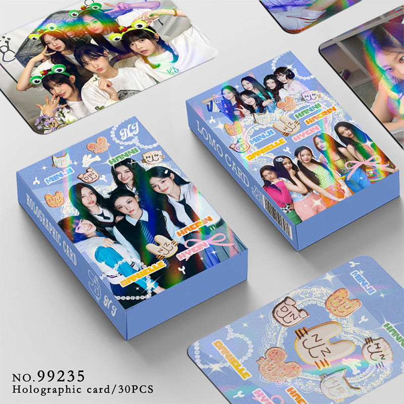 30 Unidades/Caixa NewJeans Photocard Cartão Holográfico KPOP LOMO