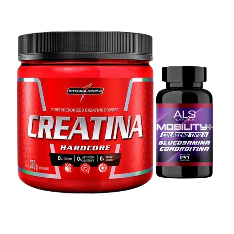 Mobility+ ALS Colágeno Tipo II e Glucosamina 120 Tabletes + Creatina ...