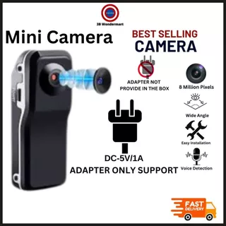 MD80 Mini Câmera Espiã Escondida Suporte Esporte Videocam Webcam Gravador Tamanho S em Oferta na Shopee