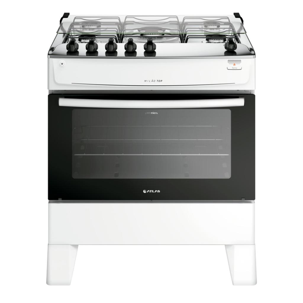 Fogão Atlas 5 Bocas Milão Top Branco