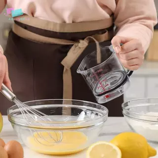 Abongbanghn Copo De Medição Ajustável Multifuncional Com Base De Vedação Estilo Raspador Copos De Cubo Para Cozinhar Coz