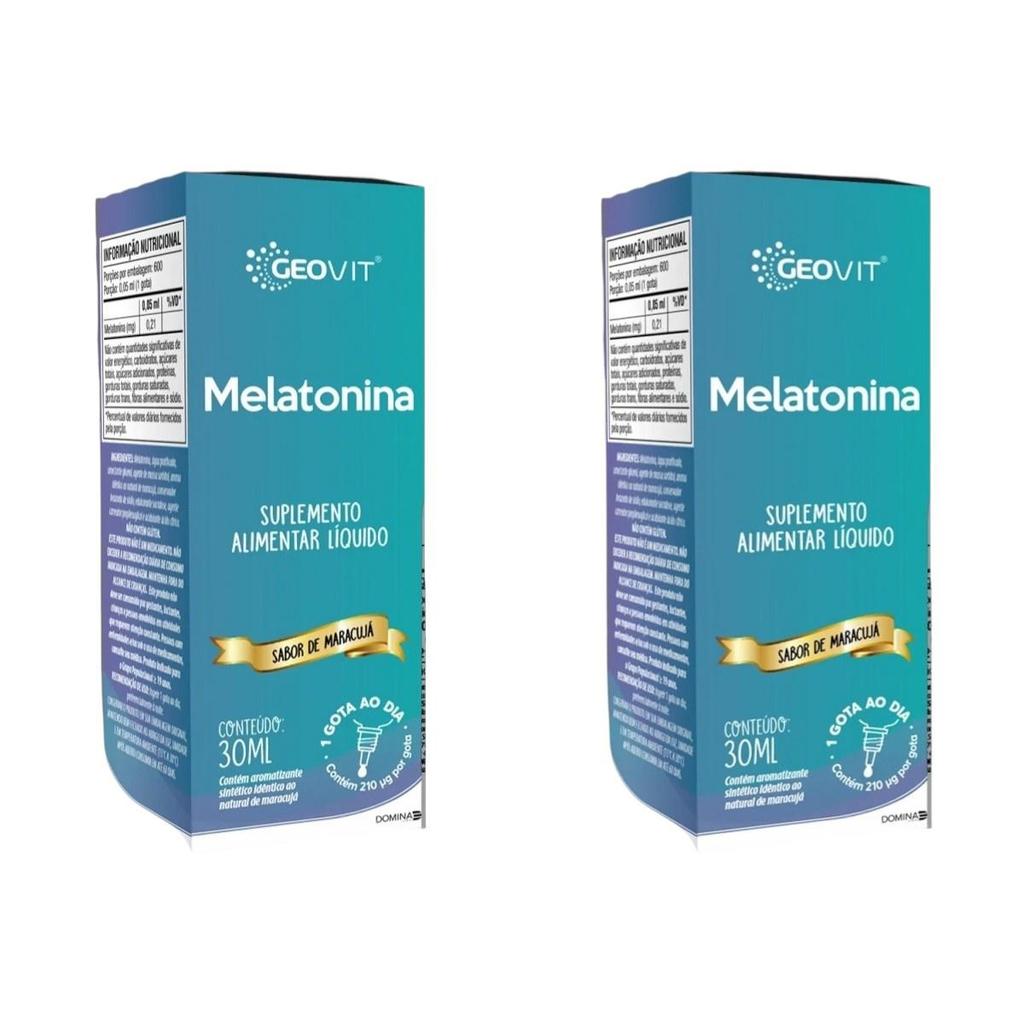 2Un Geovir Melatonina Sabor Maracujá Geovit De 30ml Cada | Shopee Brasil