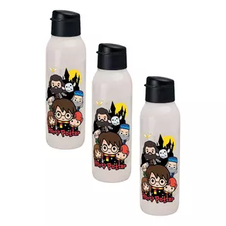 Kit 3 Garrafas de Água Tupperware Eco Tupper Redonda Plus Harry Potter Colorido 750ml em Oferta na Shopee