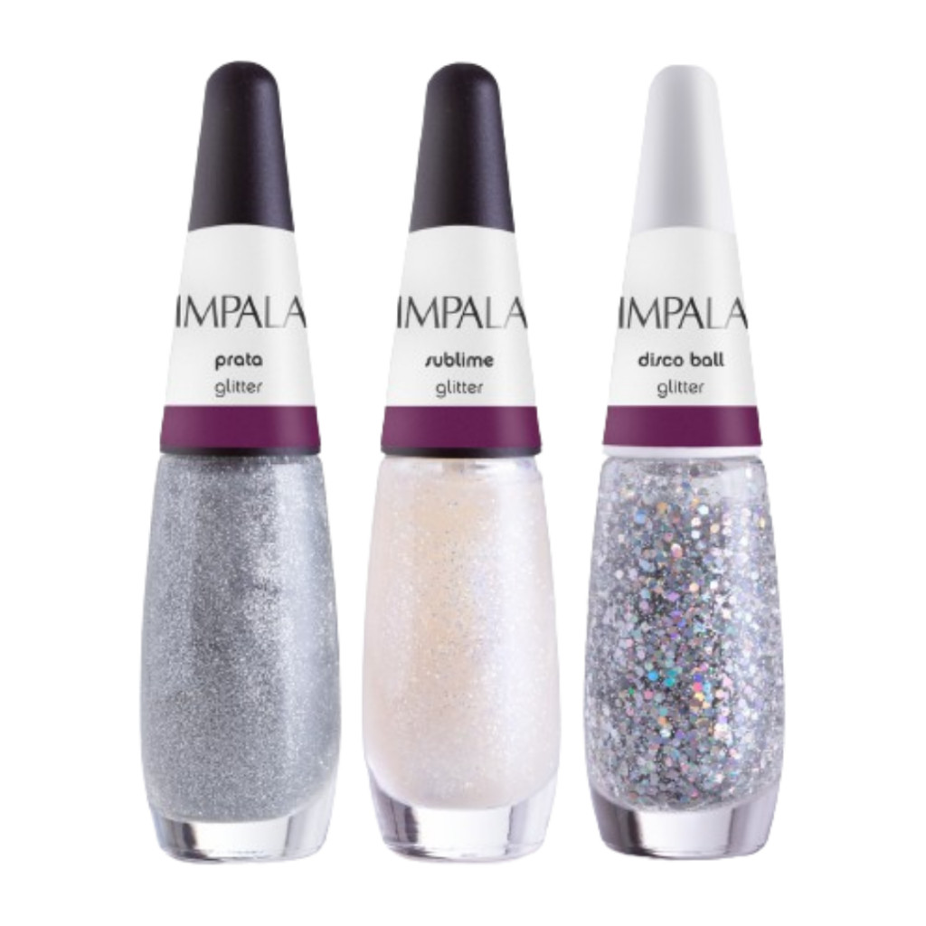 Esmalte Impala Coleção Glitter | Shopee Brasil