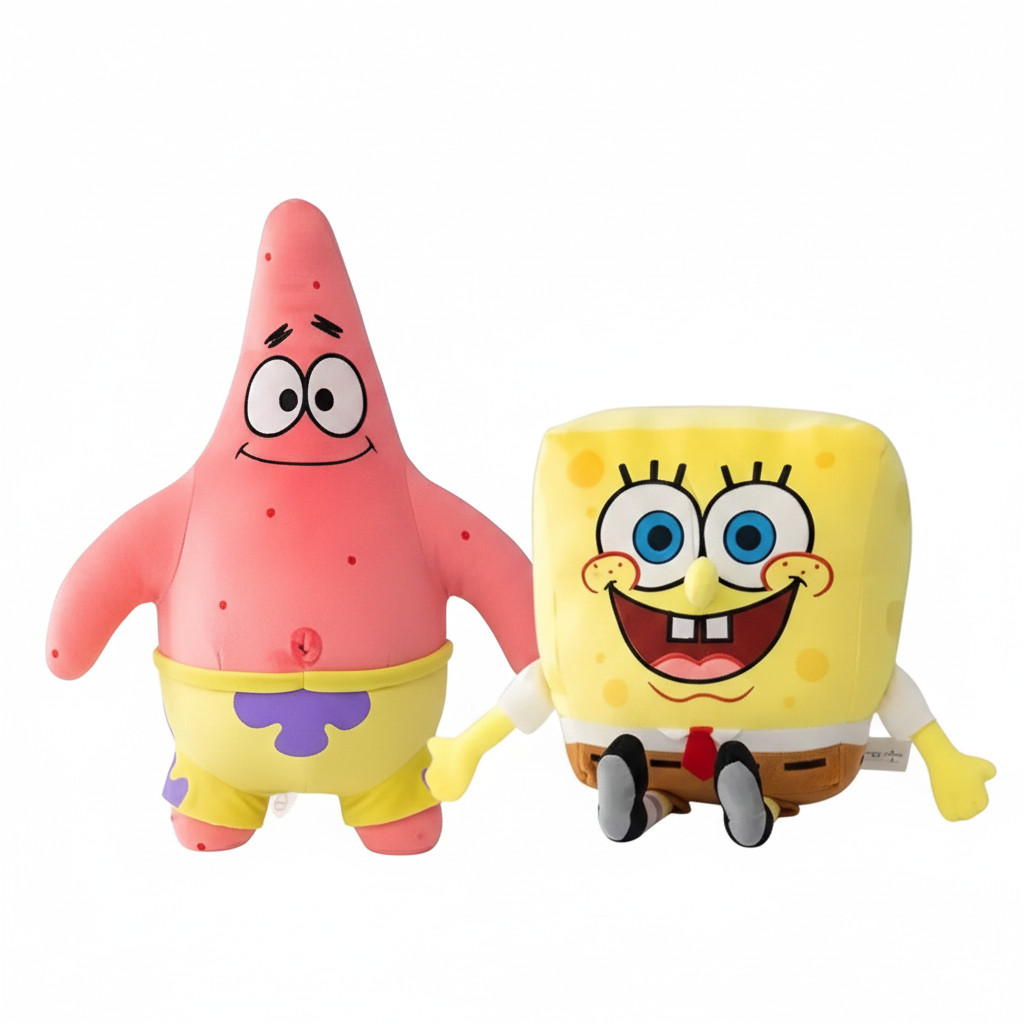 Kit Bob Esponja e Patrick Pelúcia 17cm Presente Criança | Shopee Brasil