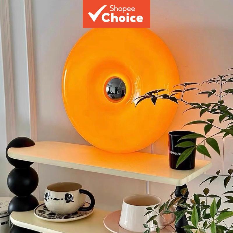 Estilo de vida-Local mais vendido-disponível/moda luz de Donut laranja, botão de toque prateado de luxo, Desktop, montad