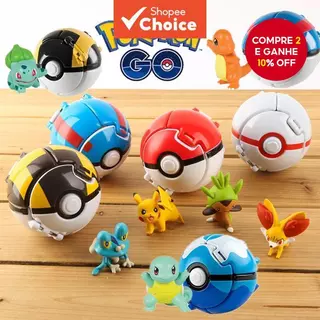 Pokemon Elf Bola Pokeball Anime Figura Desenhos Animados Pikachu Charizard Piplup Kyogre Bolso Monstro Animal De Estimaç em Oferta na Shopee