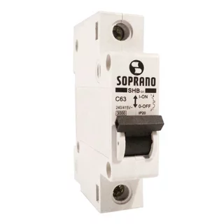 Disjuntor Soprano Din SHB-GII 1P 50A Curva C Branco em Oferta na Shopee