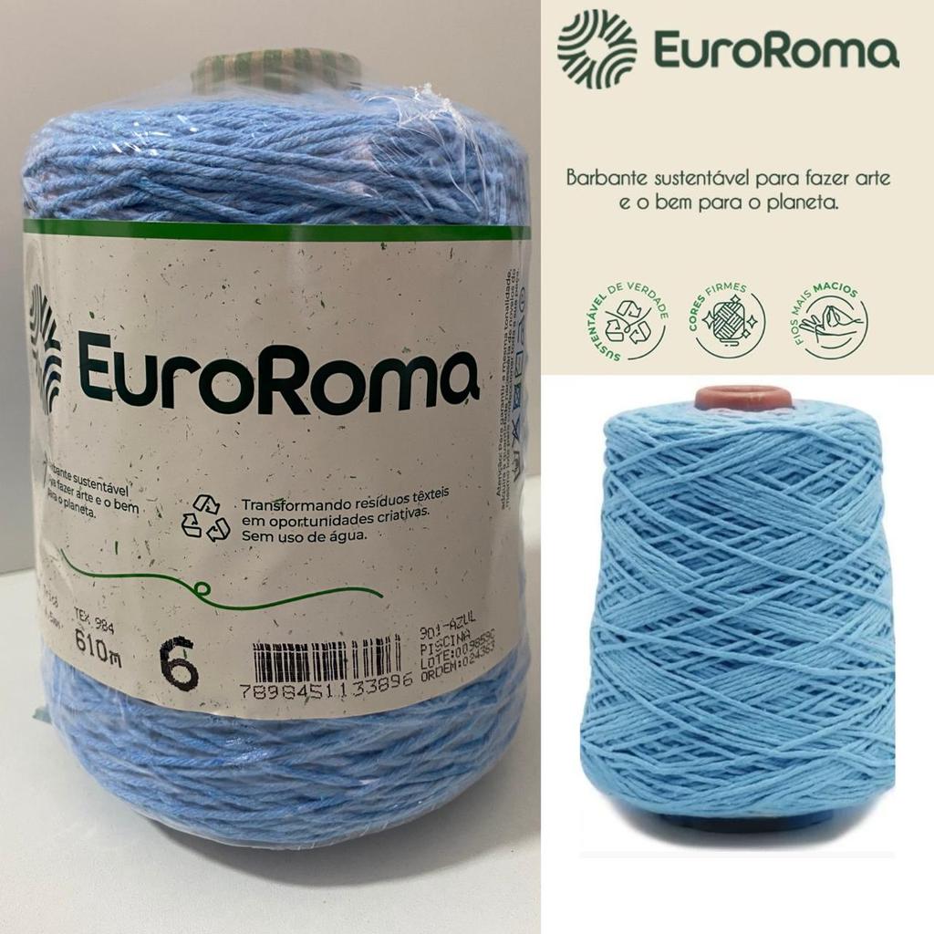 Barbante EuroRoma Colorido (610 metros) Azul Piscina- 901 N6