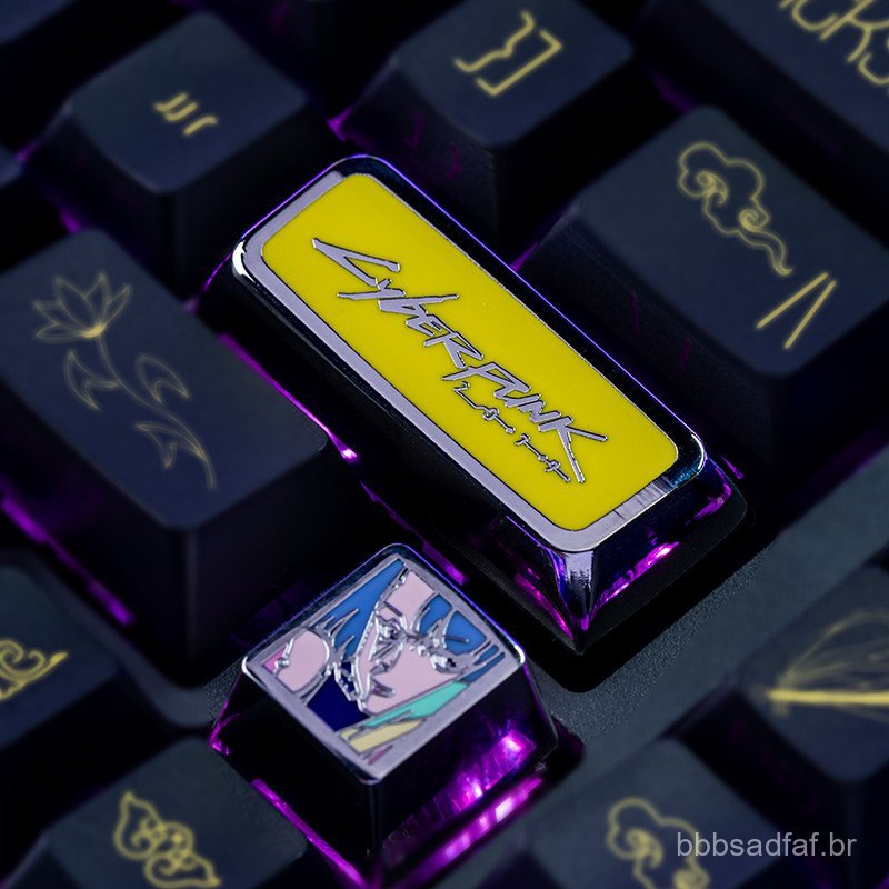 Novas teclas de metal com personalidade independente, teclas Cyberpunk Edge Messenger Lucy ESC, tecla ENTER, teclado mec