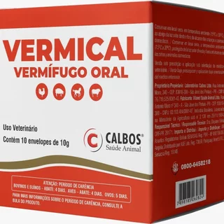 Vermical Vermifugo Calbos Oral 10g - Embalagem com 10 Unidades em Oferta na Shopee