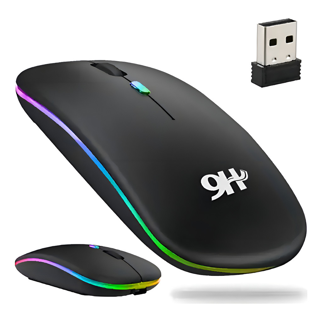 Mouse Sem Fio Bluetooth Recarregável Para Notebook Macbook Wireles ...