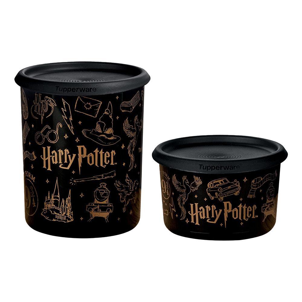 Kit Potes Tupperware Instantânea Mágica Harry Potter Hogwarts 575ml e 2 ...